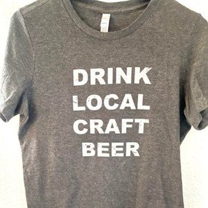 Soft Gray Women's Drink Local Craft Beer T-Shirt